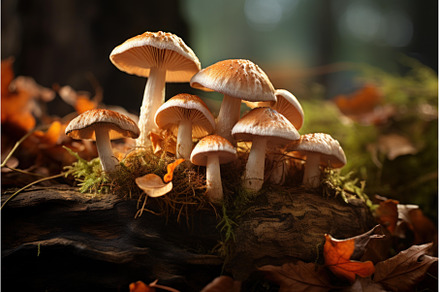 Organic mushrooms. Generate Ai, a Food & Drink Photo by Ylivdesign