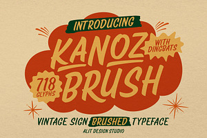 Kanoz Brush Font, a Handwritten Font by alit design