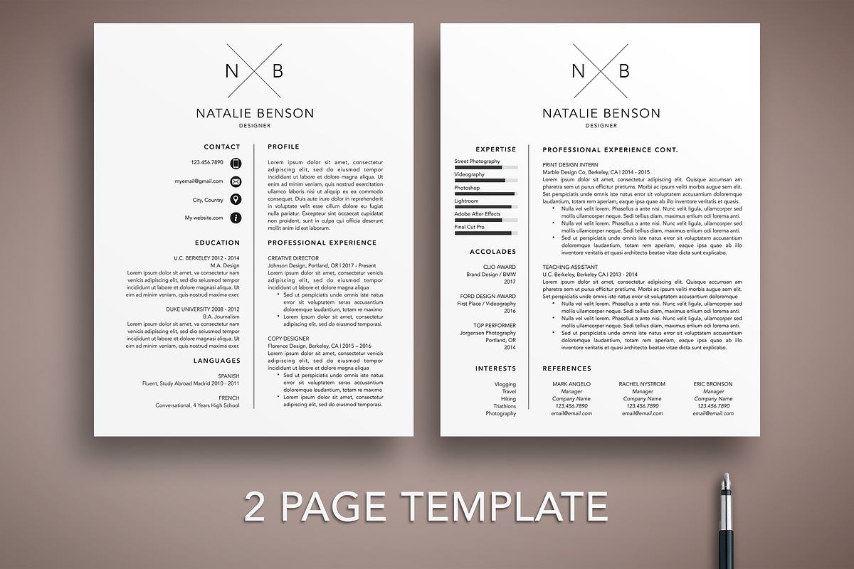 Creative Resume Template Word Pages, a Resume Template by The Creative Resume (Photo 2 of 8)