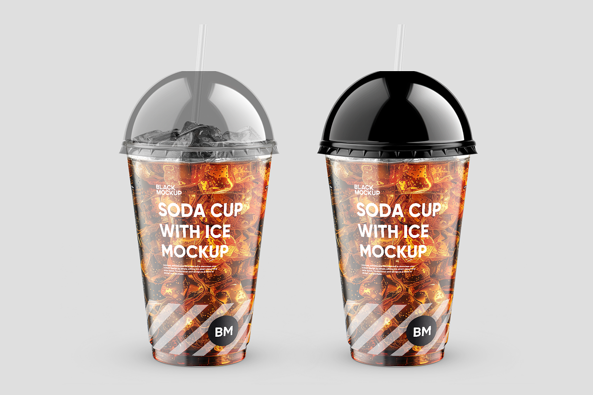 Soda Cup 500ml With Ice Mockup, a Cups & Container Mockup by BlackMockup (Photo 13 of 14)