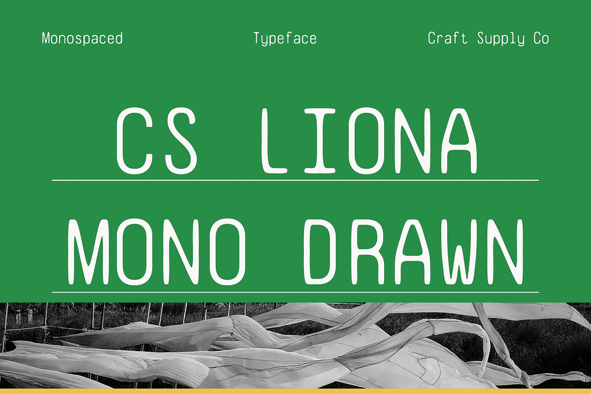CS Liona Mono Drawn, a Sans Serif Font by Craft Supply Co. (Photo 1 of 8)