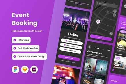 Festify - Event Booking Mobile App, an App Template by twinstd