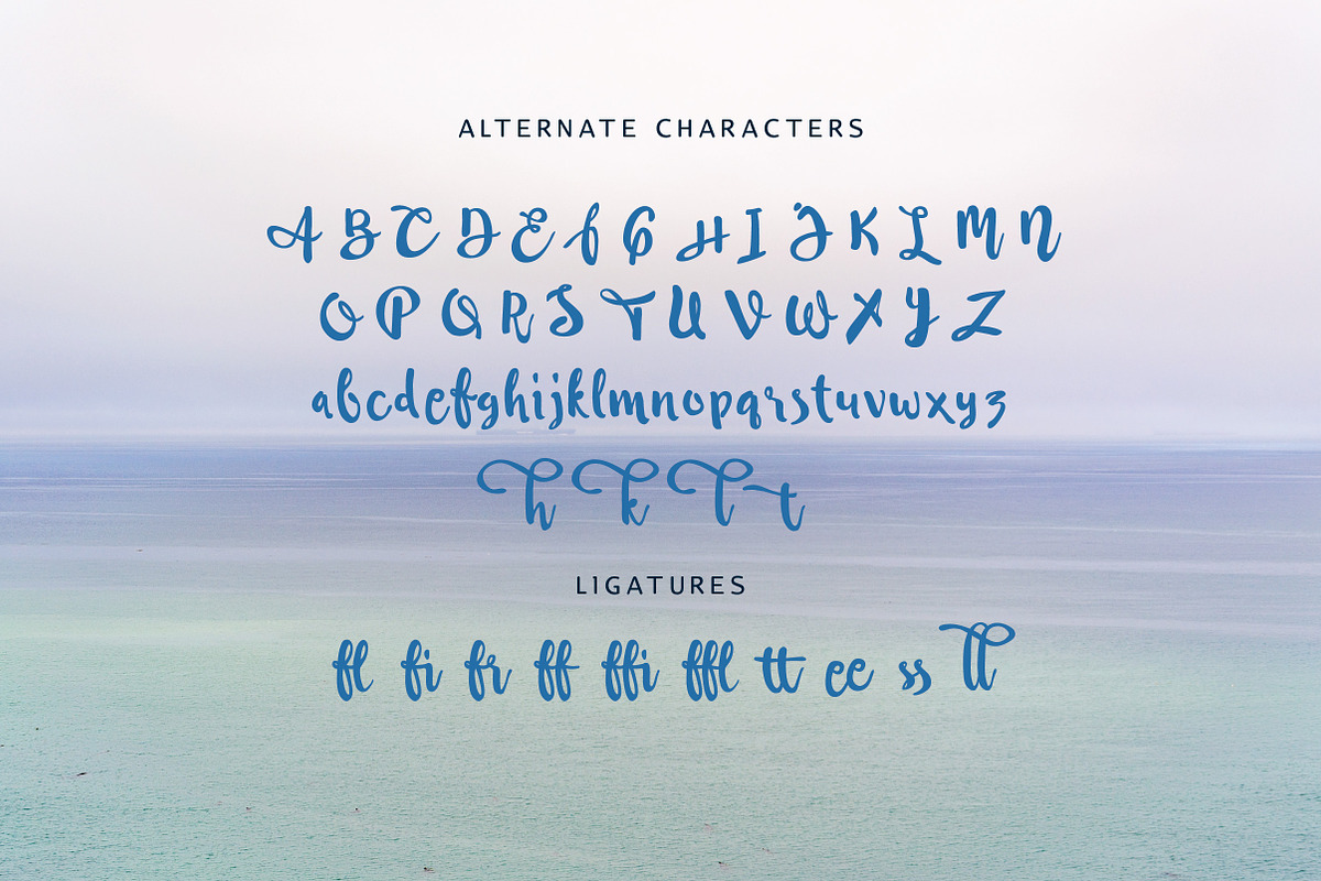 Oceanwaves Typeface preview 3