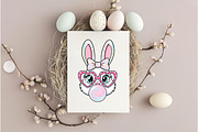 Cute Rabbit with Polka Dot Bow PNG, an Illustration by DreamArtGraphic (Thumbnail 4 of 4)