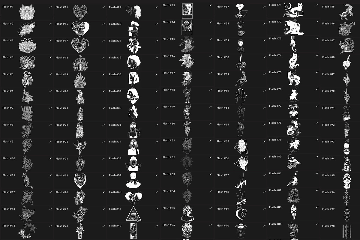 BUNDLE 2 - Tattoo Flash - Stamp Sets, a Brush Add-On by LA Studio Sthlm (Photo 14 of 17)