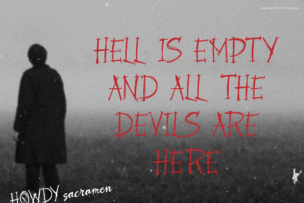 Howdy Sacramen | Horror Handwritten, a Font by Denustudios (Photo 6 of 15)