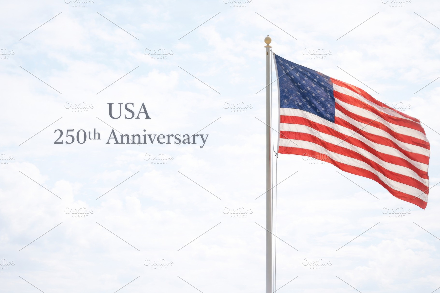 USA independence day flag with text, a Photo by Dvoevnore photos