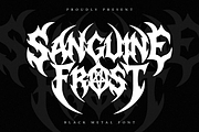 Sanguine Frost | Black Metal Font, a Blackletter Font by Masyafi Studio (Thumbnail 1 of 9)