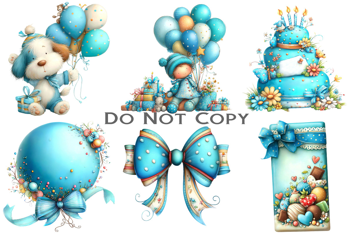 Whimsical Birthday Clipart Bundle, an Illustration by Craft Nest (Photo 4 of 5)