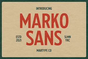 Marko Sans Display Font