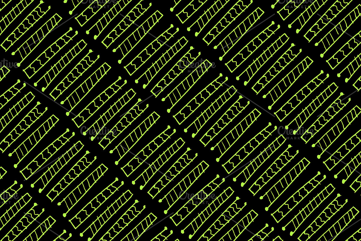 Lines and shapes pattern over black background, a Background Graphic by DanFLCreativo