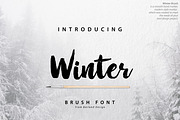 Winter Brush, a Script Font by Barland Design (Thumbnail 1 of 9)