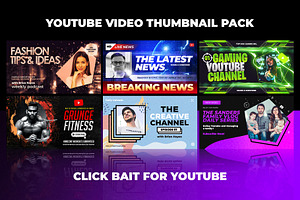 Youtube Thumbnail Templates Set 5, a Templates & Theme by PremadePixels.com