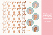 Girls - Cliparts Set, an Illustration by Estudio Daiane Barbosa (Thumbnail 4 of 13)