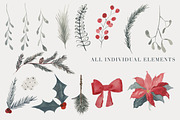 Merry & Bright - Watercolor Clipart, an Illustration by The Autumn Rabbit Ltd (Thumbnail 3 of 3)