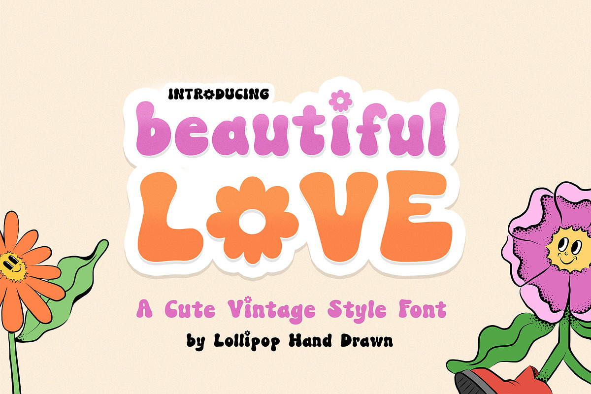 Beautiful Love Font, a Font by Lollipop Hand Drawn (Photo 1 of 7)