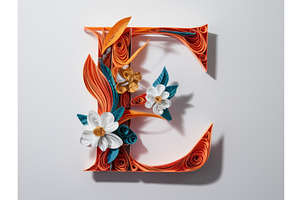 Elegant Paper Quilling Art Forming, an Illustration by tilialucida