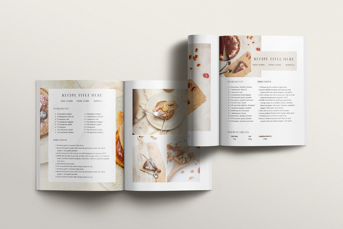 Minimalist Cookbook Template CANVA, a Templates & Theme by OrganizationOasisRo (Photo 2 of 10)