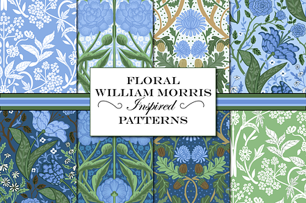 William Morris Blue & Green Patterns