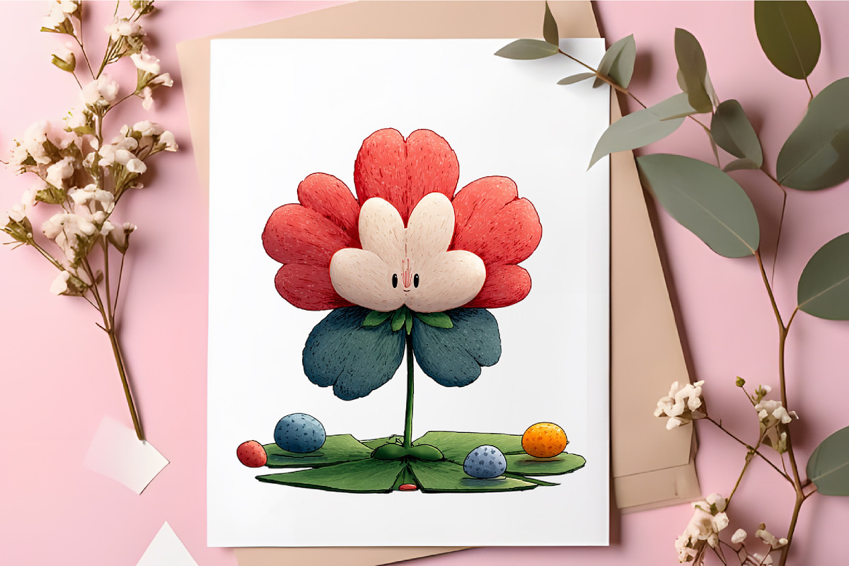 Whimsical Easter flower character, an Illustration by RobertsArt (Photo 4 of 5)