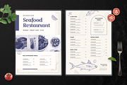 Seafood Restaurant Menu, a Print Template by Annora Studio (Thumbnail 1 of 4)