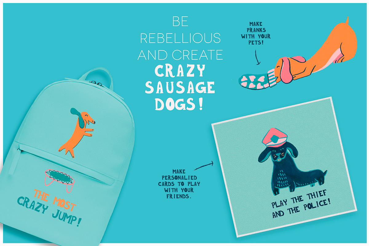 Sausage dogs, an Animal Illustration by Isbela  (Photo 3 of 6)