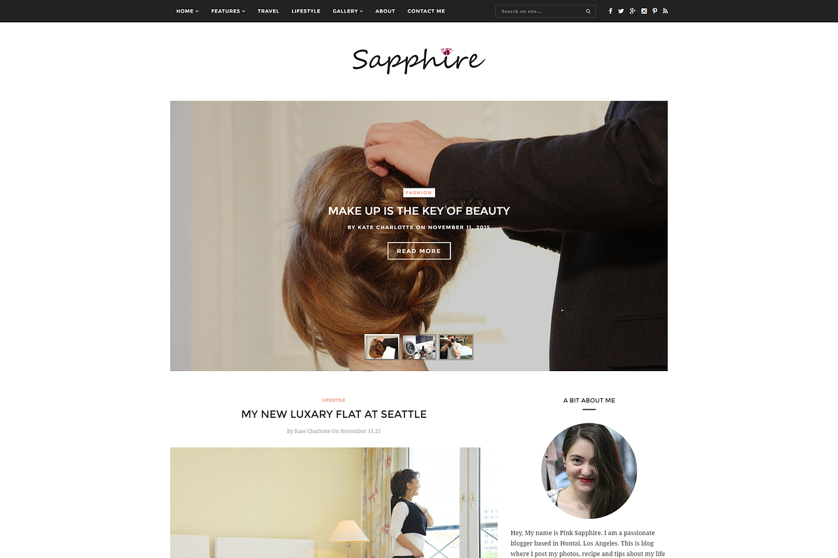 Sapphire- Clean WordPress Blog Theme, a WordPress Template by ShapedTheme (Photo 3 of 3)