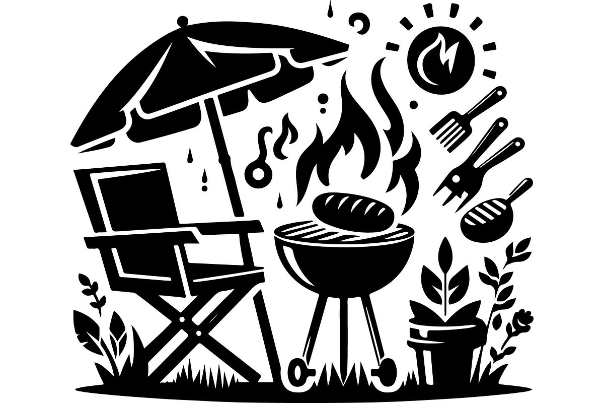 Black BBQ Grill SVG Set, an Object Graphic by jahid234 (Photo 9 of 13)