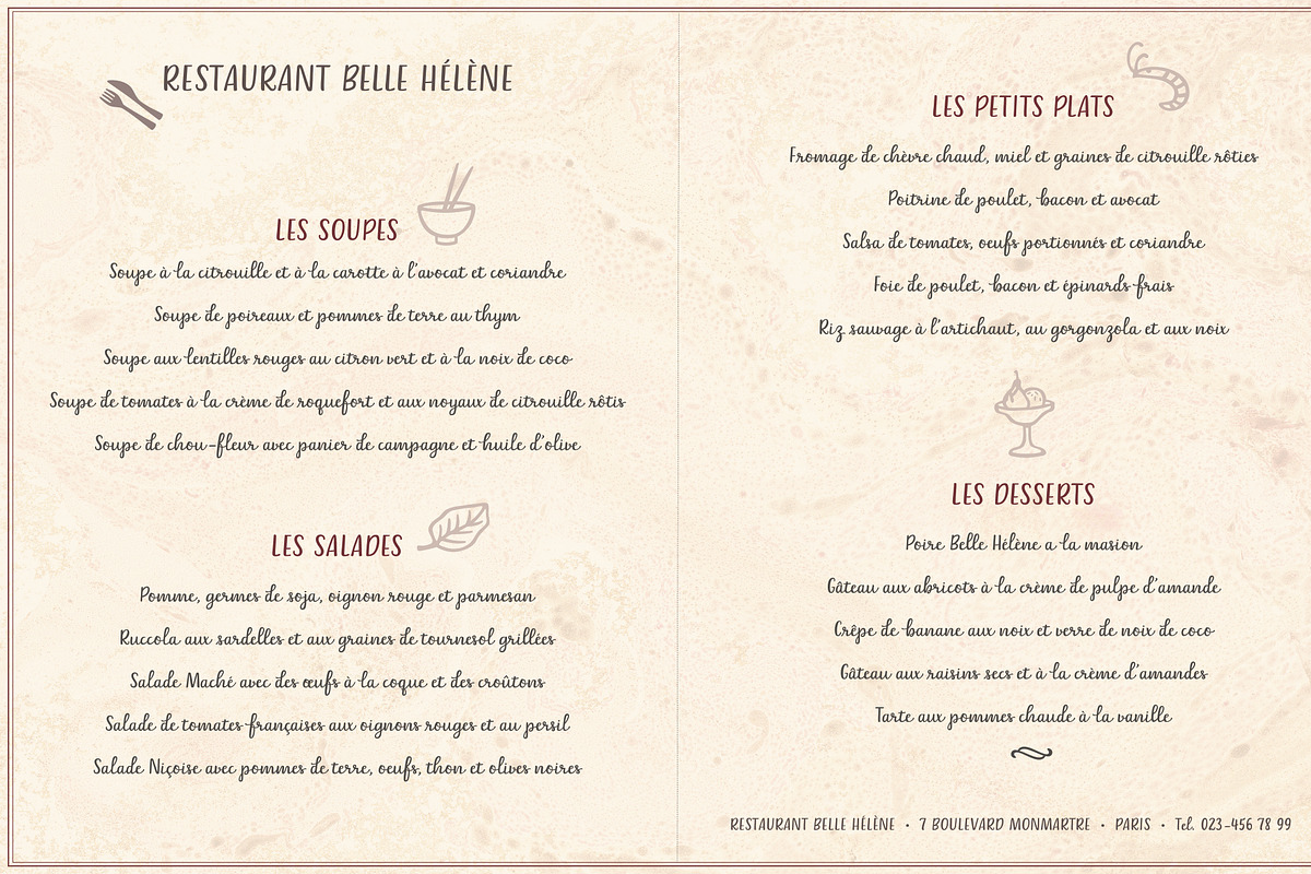 Belle Helene a Script & Symbols Font preview 5