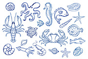 Seafood collection., a Graphic by Elena Medvedeva (Thumbnail 2 of 5)