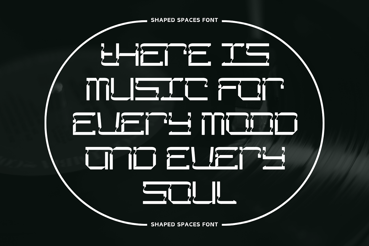 Shaped Spaces - Futuristic Font, a Sans Serif Font by 177Studio (Photo 3 of 8)