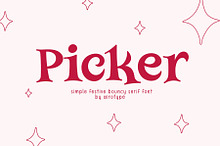 Picker - Festive and Cute Serif Font