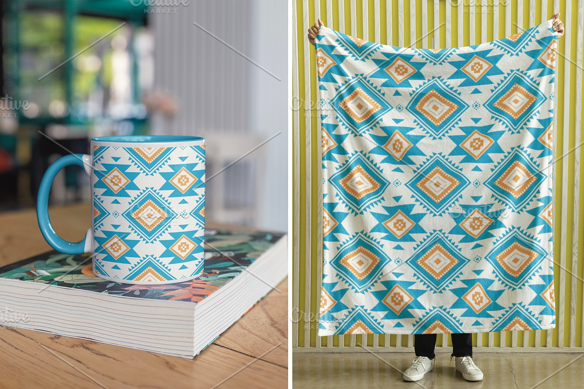Colorful Aztec Geometric Pattern, a Pattern Graphic by PPEthnicDecorPattern (Photo 4 of 10)
