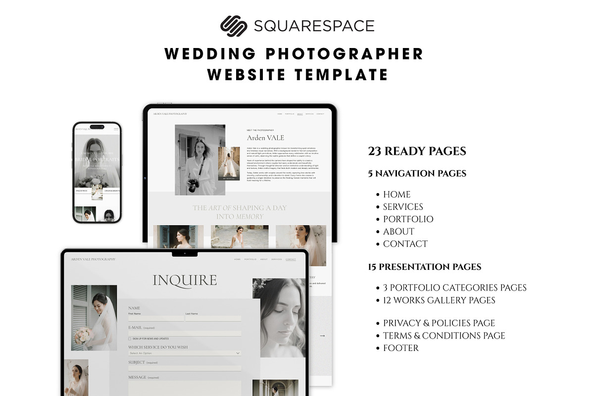 Squarespace Photographer Website, a Squarespace Template by Mockup Art Atelier (Photo 12 of 14)