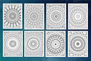 500 UNIQUE MANDALA COLORING PAGES, a Decorative Illustration by ElimesherStudio (Thumbnail 7 of 11)