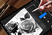 Realistic Roses Procreate Brush, a Brush Add-On by InkRef (Thumbnail 3 of 7)