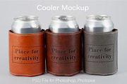 Leather Etched Can Coolder Mockup, a Cups & Container Mockup by MockupsBox (Thumbnail 1 of 6)