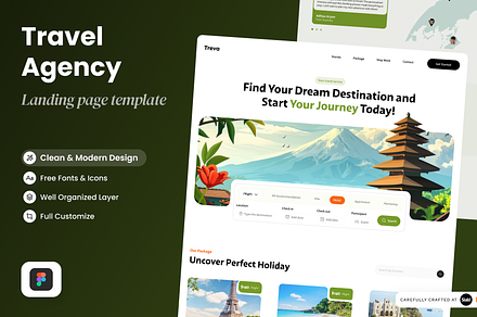 Treva - Traveling Website, a Landing Page Template by SLAB! Design