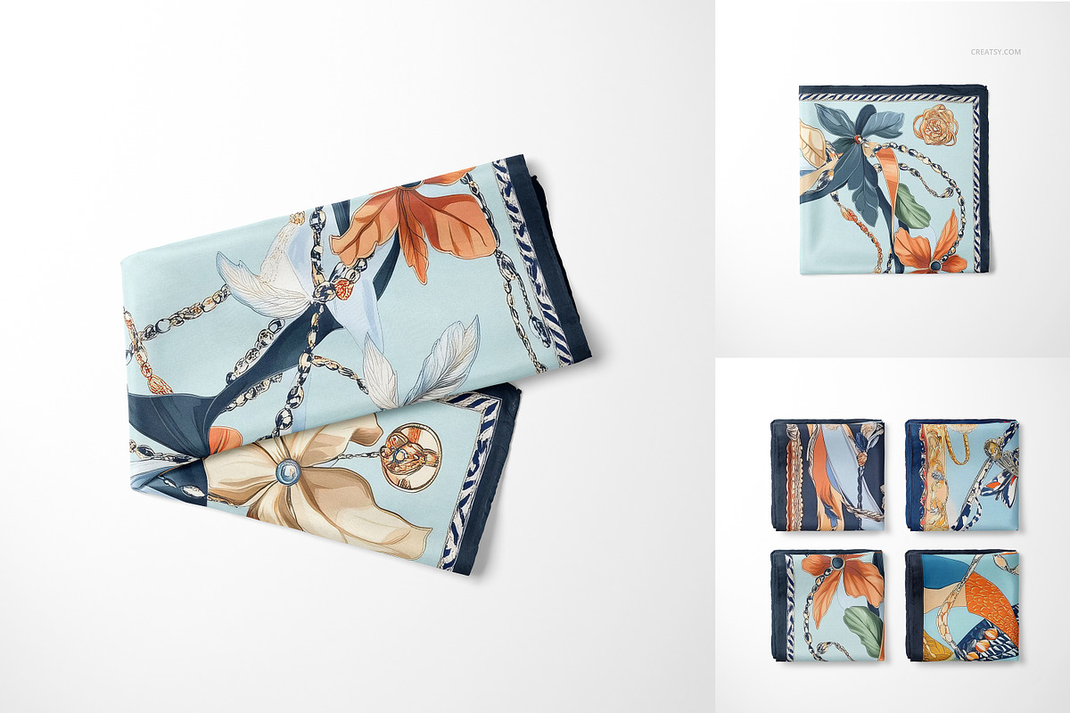 Silk Scarf Mockup Set, a Mask Mockup by Creatsy (Photo 7 of 9)
