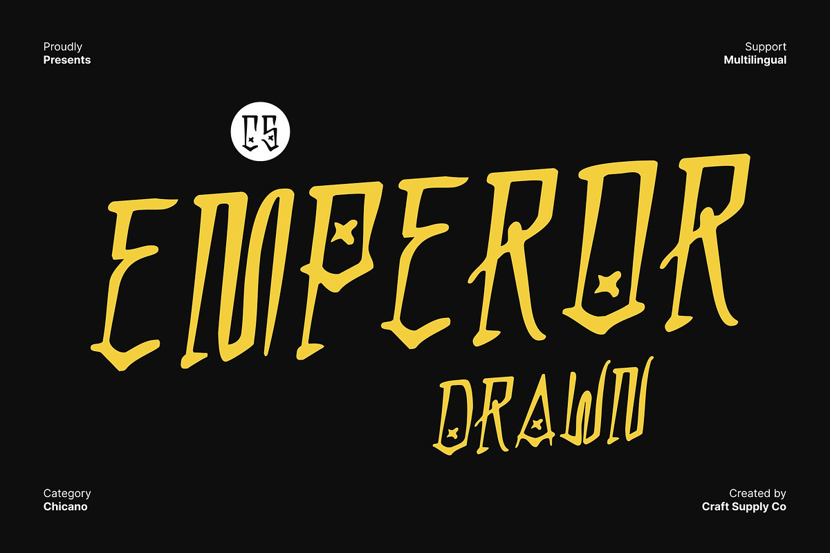 CS Emperor Drawn, a Sans Serif Font by Craft Supply Co. (Photo 1 of 8)