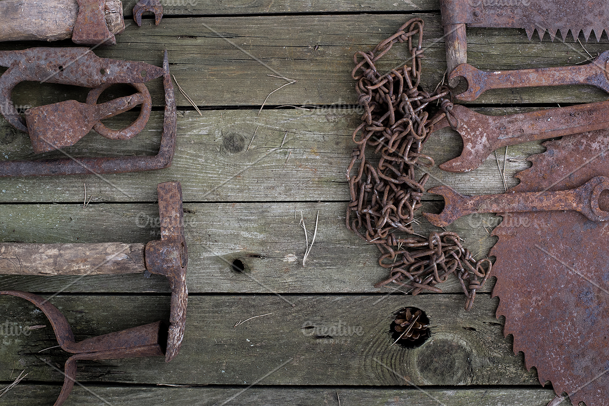 old hand tools of labor flat lay, an Industrial Photo by VetalStock (Photo 7 of 11)