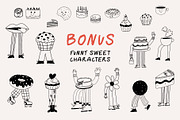Sweets: Hand Drawn Pastry & Desserts, a Food Illustration by dicreate (Thumbnail 5 of 13)
