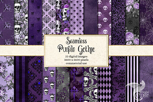 Seamless Purple Gothic Digital Paper