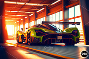 Supercar in the City Illustration, a Wallpaper Graphic by Other Side Art (Thumbnail 4 of 8)