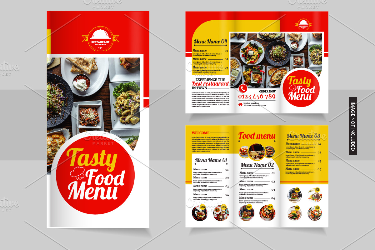 Restaurant Food Menu Trifold, a Brochure Template by Tanuart (Photo 2 of 2)