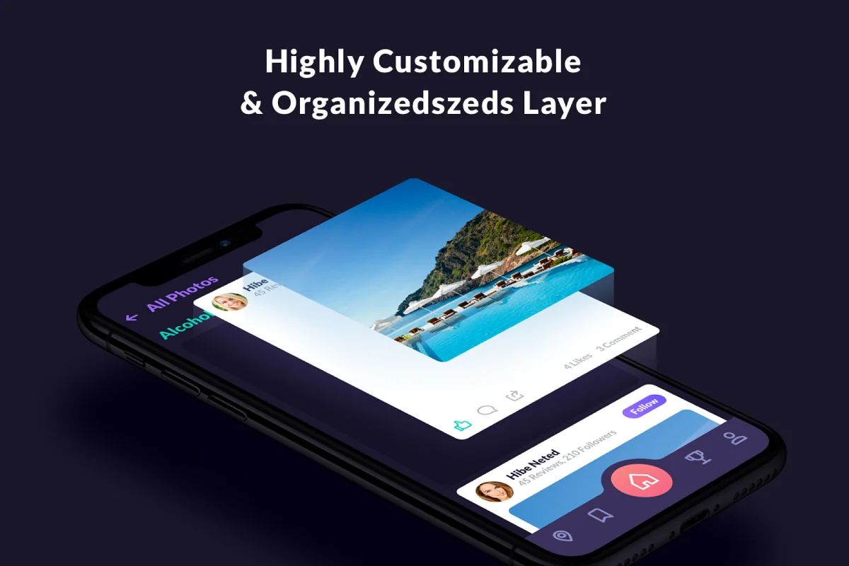 Cabar - Restaurants & Bar App UI Kit, an App Template by Capi Product (Photo 2 of 8)