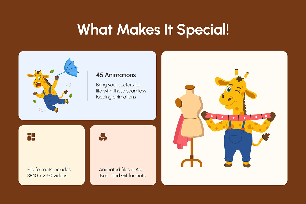 45 Animated Giraffe Vector Icons, an Emoji Icon by Brickclay (Photo 2 of 4)