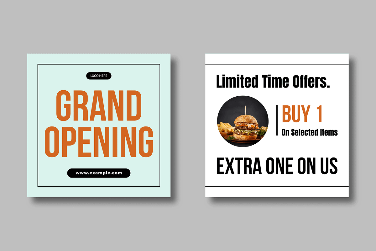 Restaurant Food Social Media Post, a Social Media Template by MightyDesign (Photo 3 of 8)