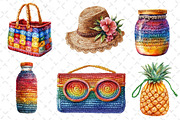 Crochet Summer Clipart PNG, an Illustration by Dream Creation (Thumbnail 4 of 6)