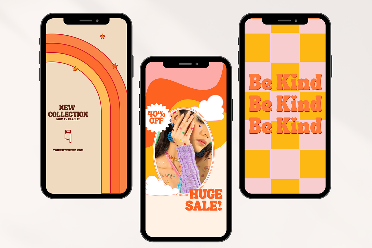 Retro Instagram Story Templates, a Social Media Template by Boltik Studio (Photo 4 of 8)